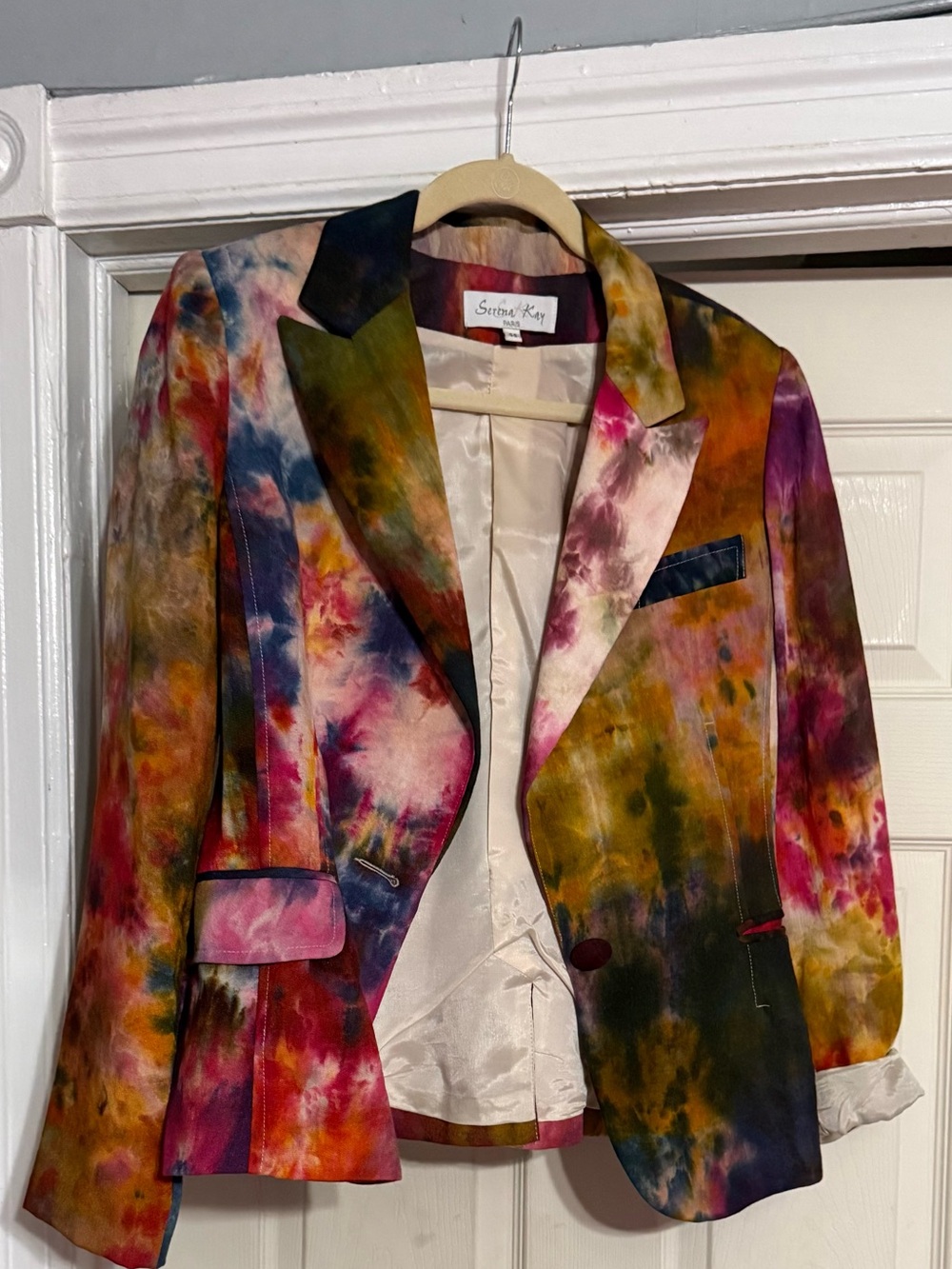 Serena Kay Paris multicoloured tie-dye blazer Size 44